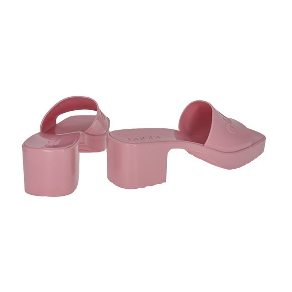 Gucci Logo Rubber Platform Slide Sandals - Picture 4 of 16